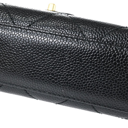 Chanel 2000-2002 Black Caviar Skin Handbag