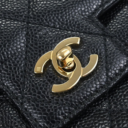 Chanel 2000-2002 Black Caviar Skin Handbag