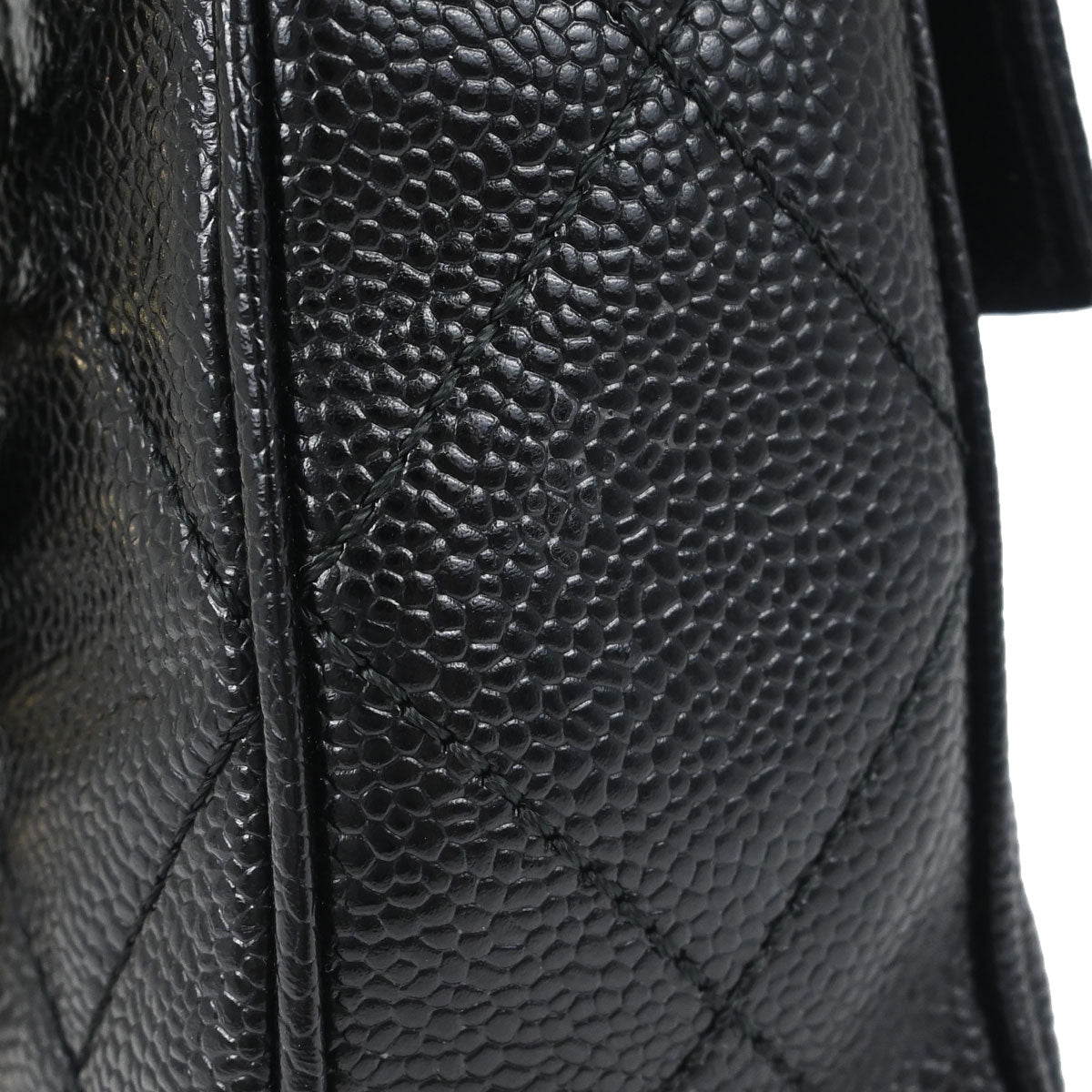 Chanel 2000-2002 Black Caviar Skin Handbag