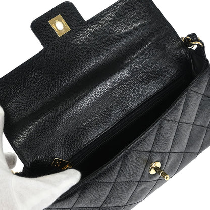 Chanel 2000-2002 Black Caviar Skin Handbag
