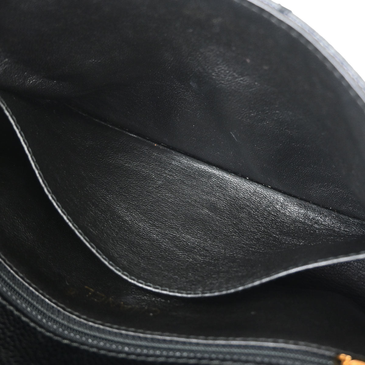 Chanel 2000-2002 Black Caviar Skin Handbag