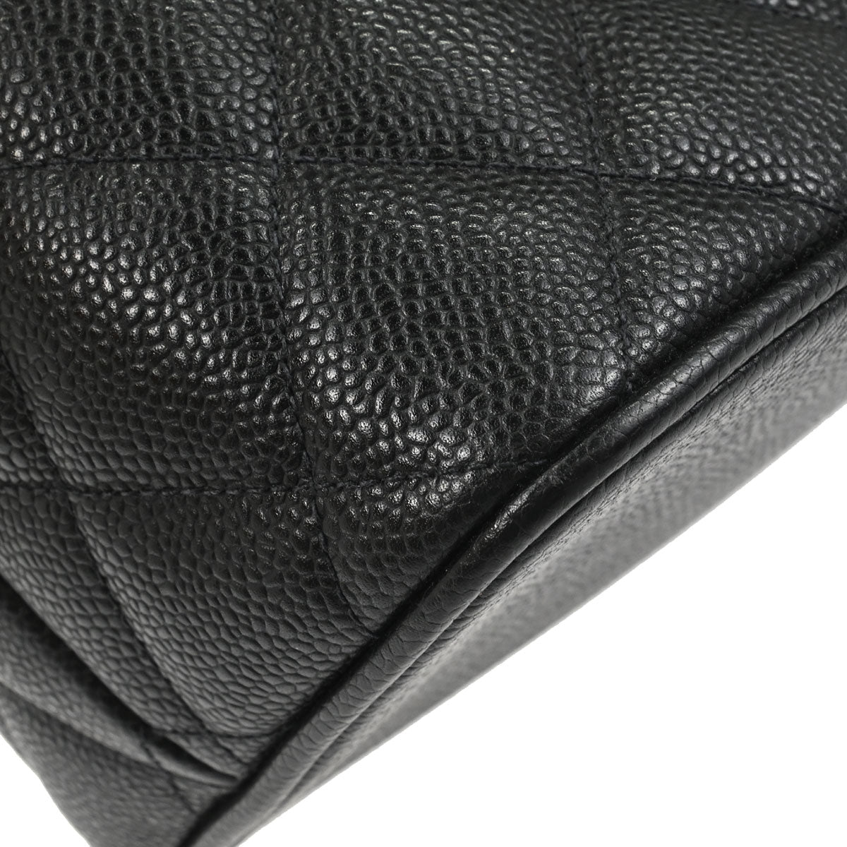 Chanel 2005-2006 Black Caviar Skin Medallion Tote Handbag