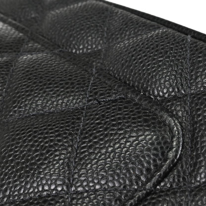 Chanel 2005-2006 Black Caviar Skin Medallion Tote Handbag