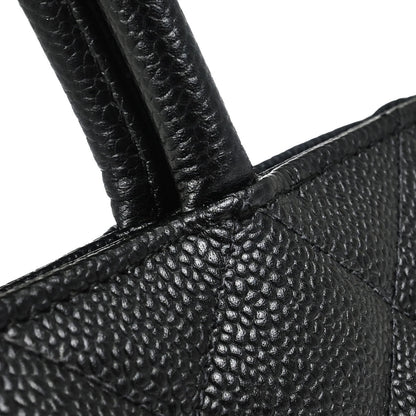 Chanel 2005-2006 Black Caviar Skin Medallion Tote Handbag