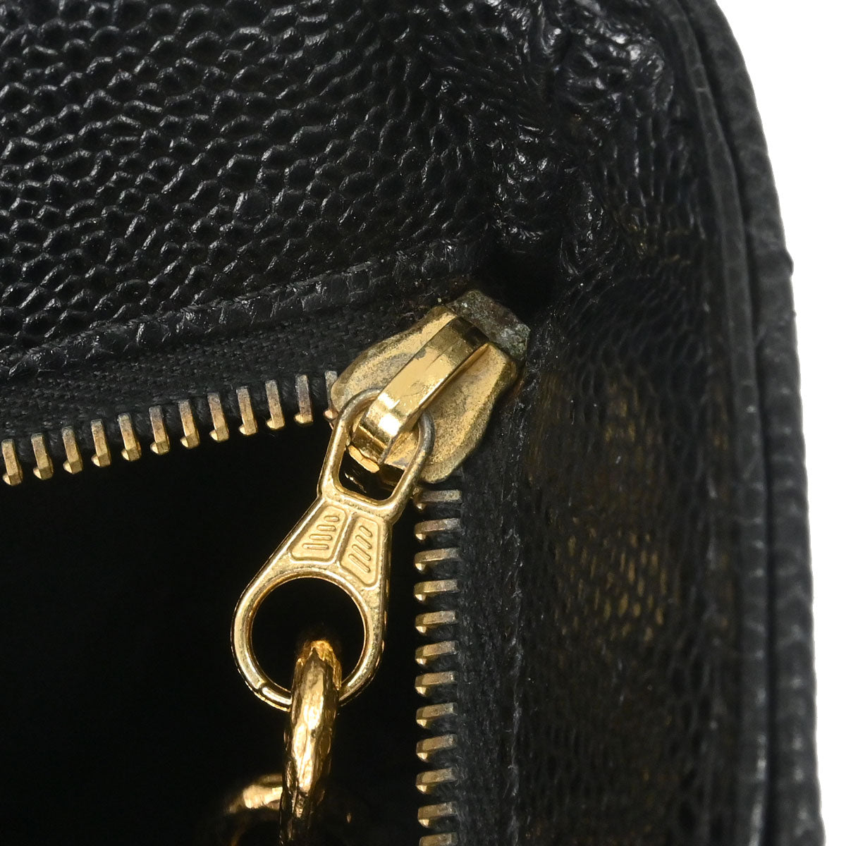 Chanel 2005-2006 Black Caviar Skin Medallion Tote Handbag