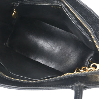 Chanel 2005-2006 Black Caviar Skin Medallion Tote Handbag