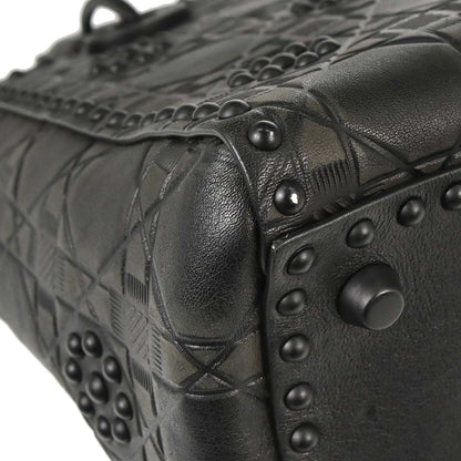 Christian Dior 2018 Black Calfskin Medium Lady Dior Cannage 2way Shoulder Handbag