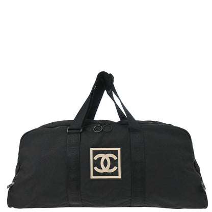 Chanel 2002-2003 Black Nylon Sport Line Duffle Handbag
