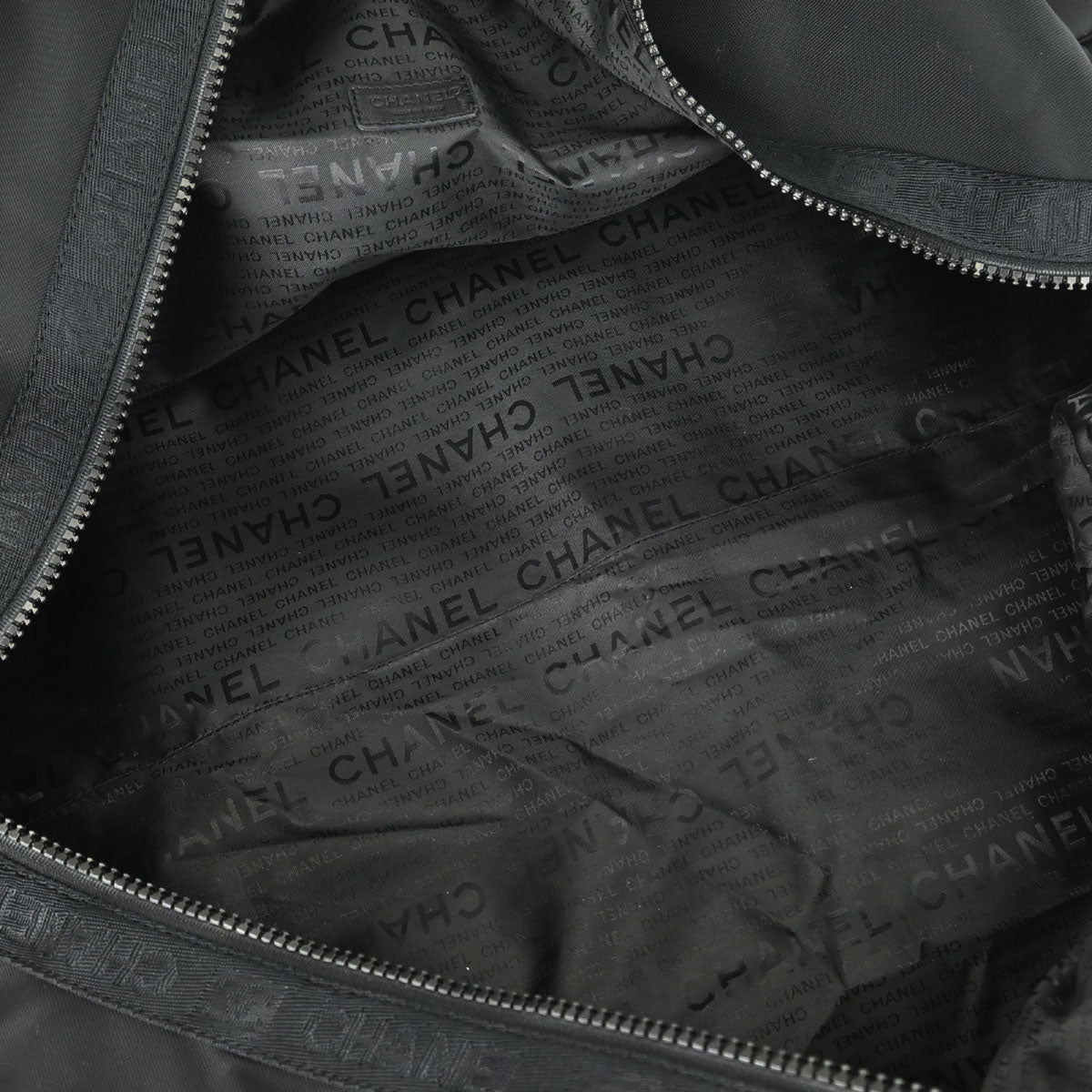 Chanel 2002-2003 Black Nylon Sport Line Duffle Handbag