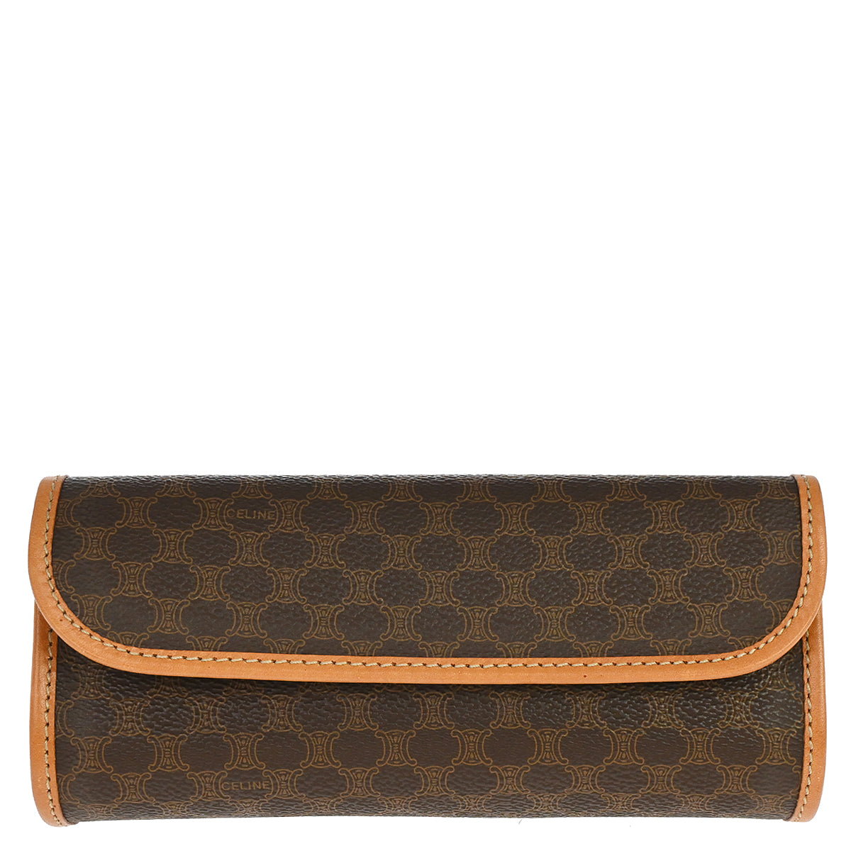 Celine Brown PVC Macadam Cosmetic Pouch