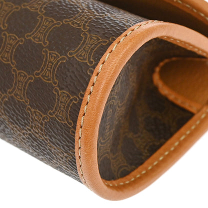 Celine Brown PVC Macadam Cosmetic Pouch
