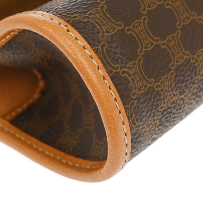 Celine Brown PVC Macadam Cosmetic Pouch