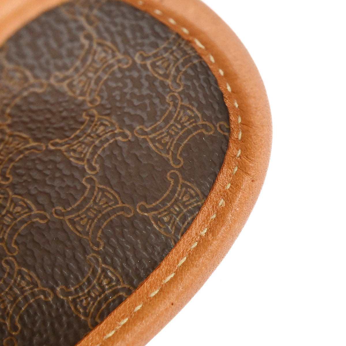 Celine Brown PVC Macadam Cosmetic Pouch