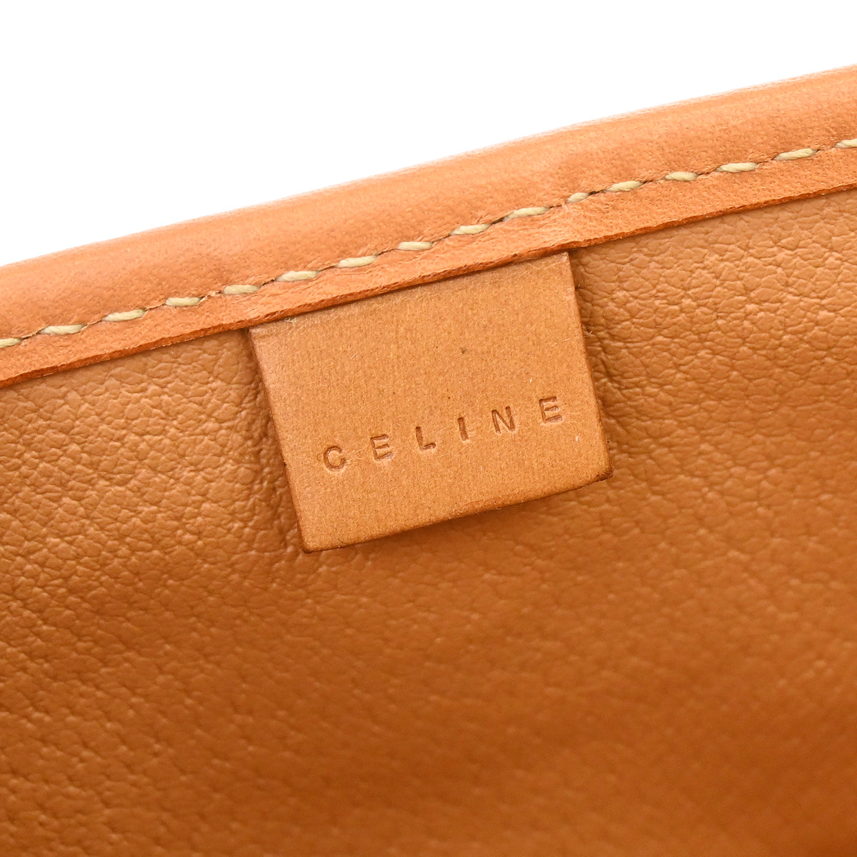 Celine Brown PVC Macadam Cosmetic Pouch
