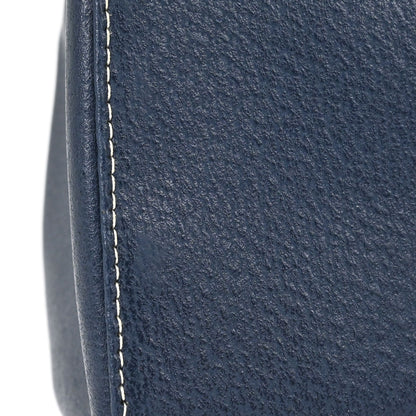 Fendi Blue Leather Baguette Box Handbag