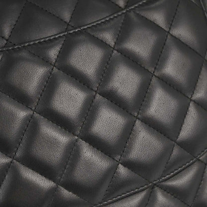 Chanel 2012-2013 Black Lambskin Jumbo Classic Double Flap Shoulder Bag