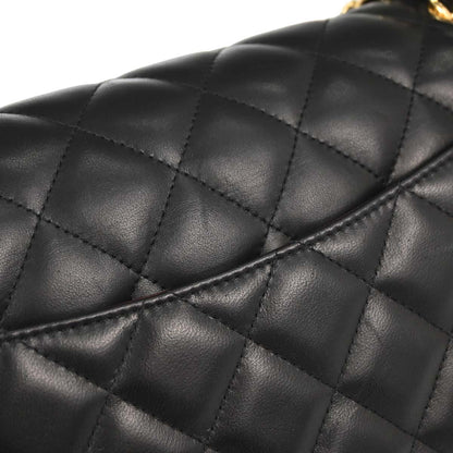 Chanel 2012-2013 Black Lambskin Jumbo Classic Double Flap Shoulder Bag