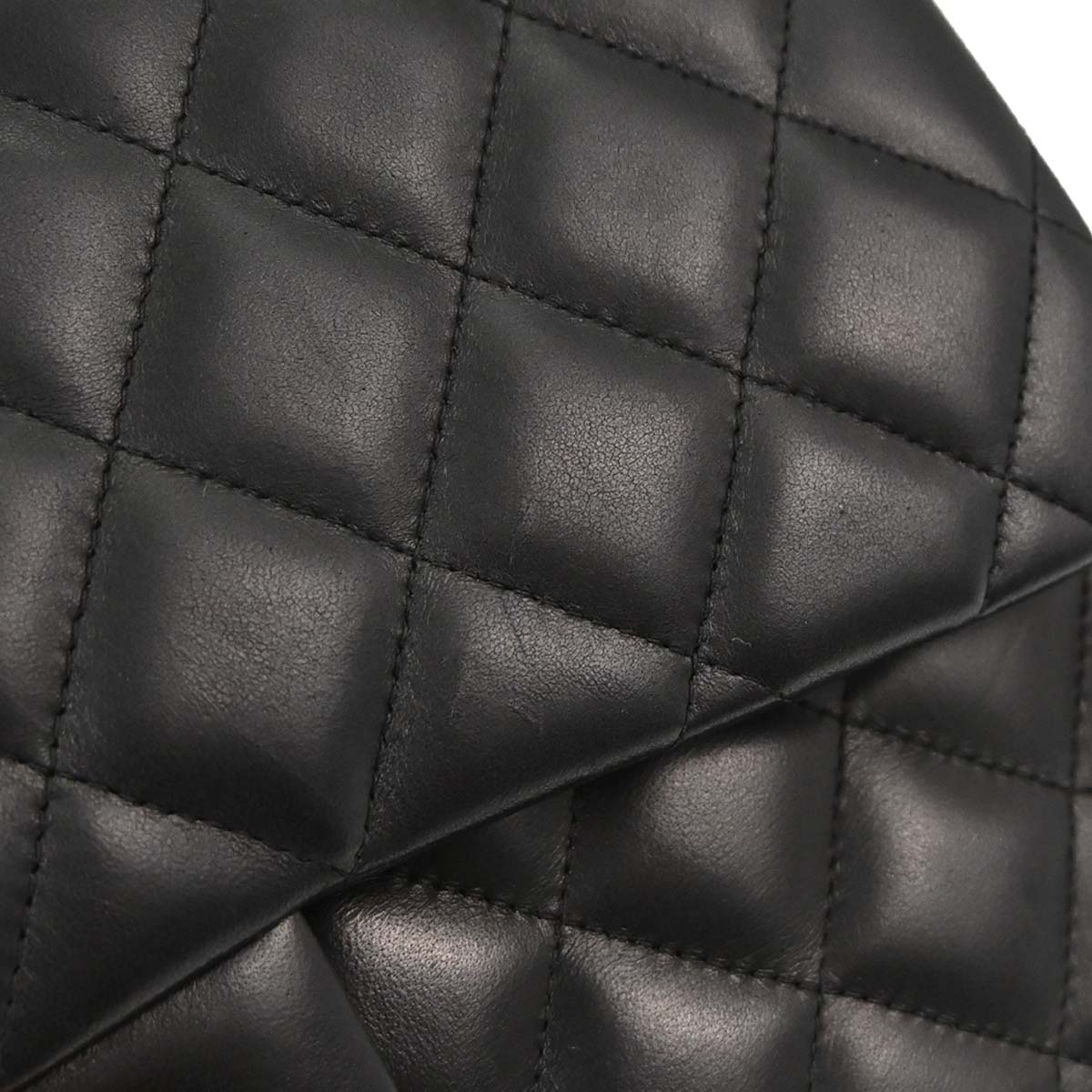 Chanel 2012-2013 Black Lambskin Jumbo Classic Double Flap Shoulder Bag
