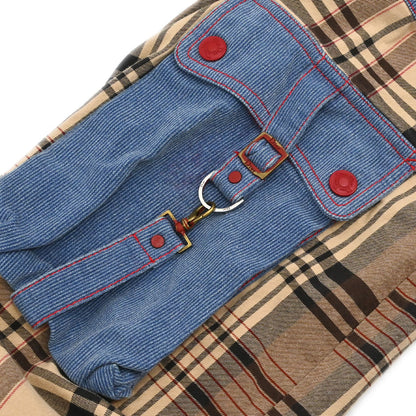 Christian Dior 2004AW Check Denim Pants Beige Blue #38