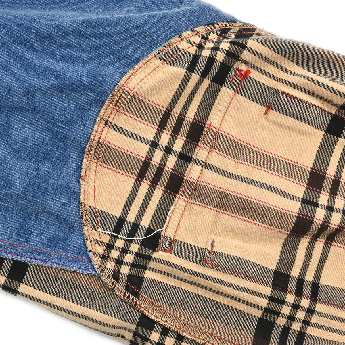 Christian Dior 2004AW Check Denim Pants Beige Blue #38
