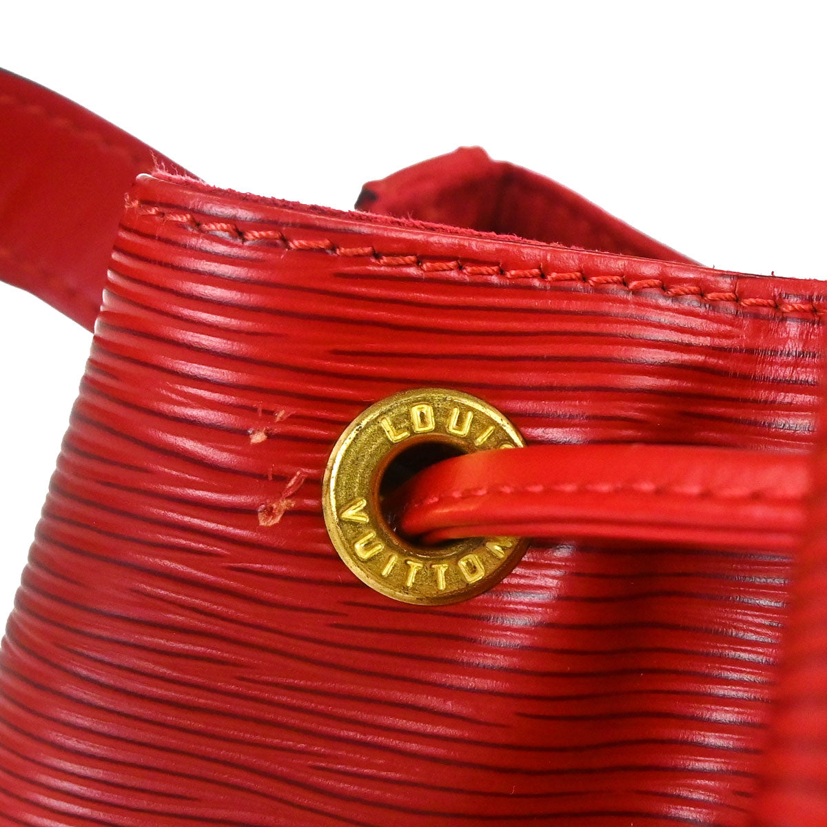 Louis Vuitton Red Epi Noe Shoulder Bag M44007