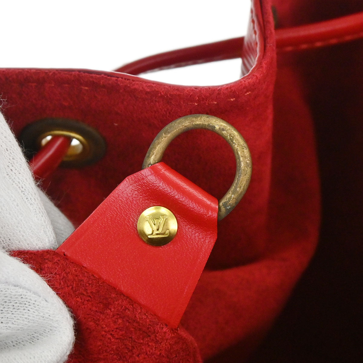 Louis Vuitton Red Epi Noe Shoulder Bag M44007