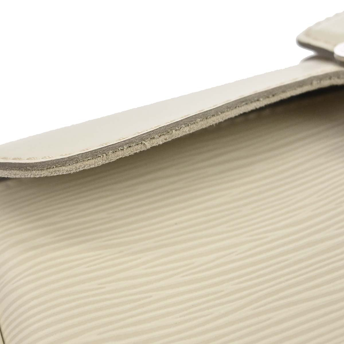 Louis Vuitton White Epi Pochette Montaigne Handbag M5929J