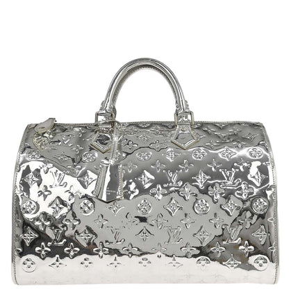 Louis Vuitton 2008 Silver Monogram Miroir Speedy 35 Handbag M95786