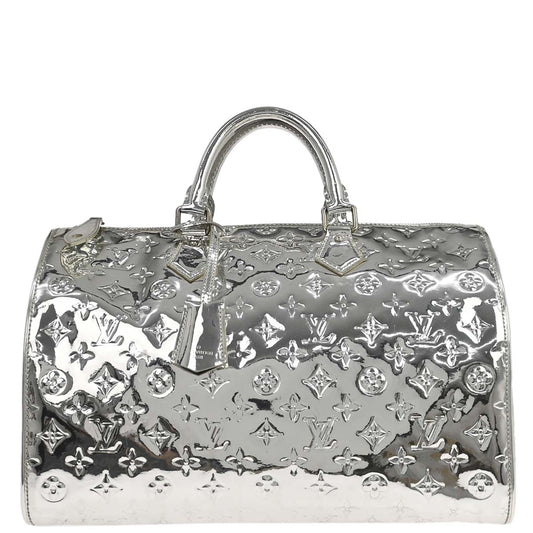 Louis Vuitton 2008 Silver Monogram Miroir Speedy 35 Handbag M95786