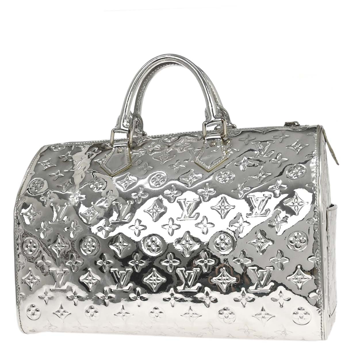 Louis Vuitton 2008 Silver Monogram Miroir Speedy 35 Handbag M95786