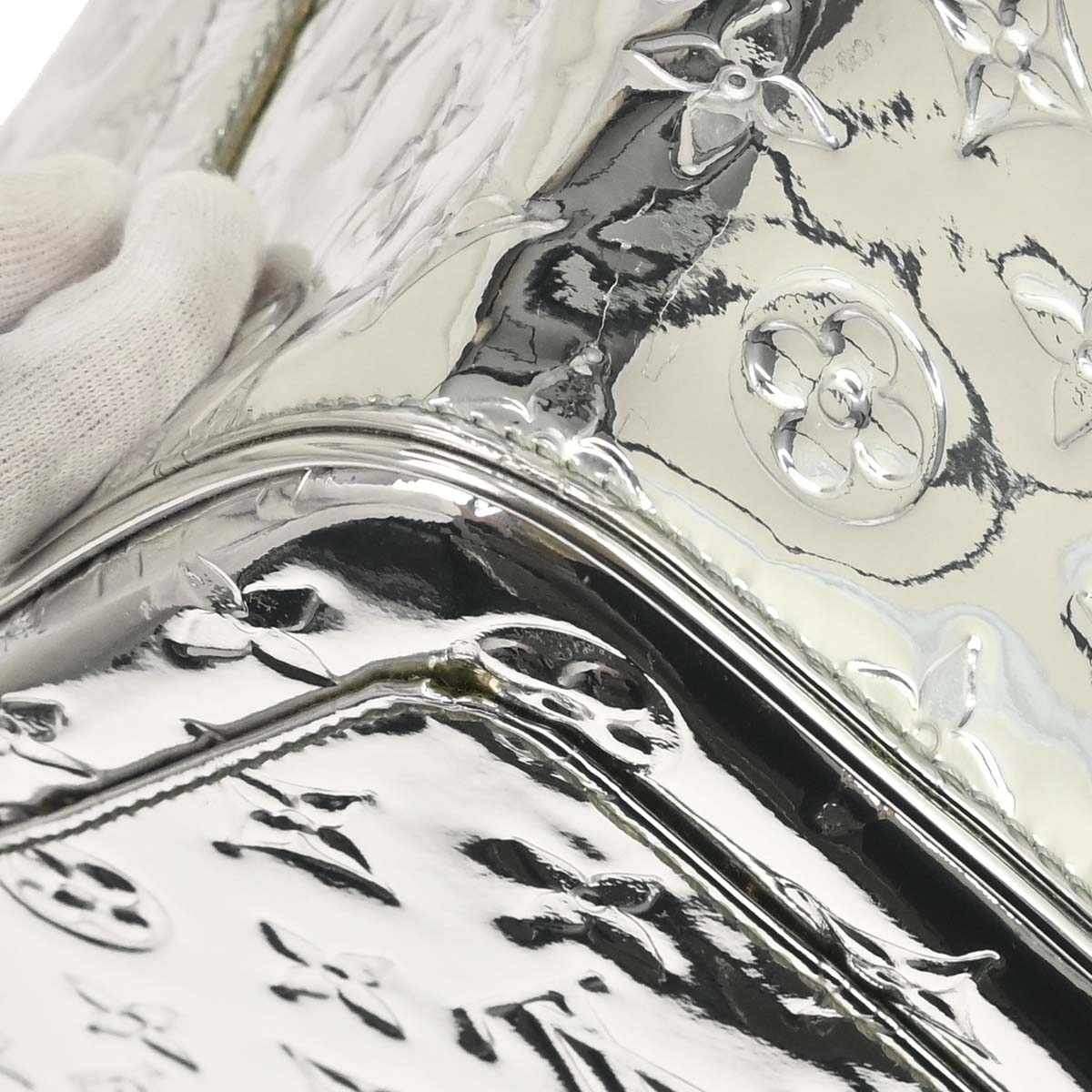 Louis Vuitton 2008 Silver Monogram Miroir Speedy 35 Handbag M95786