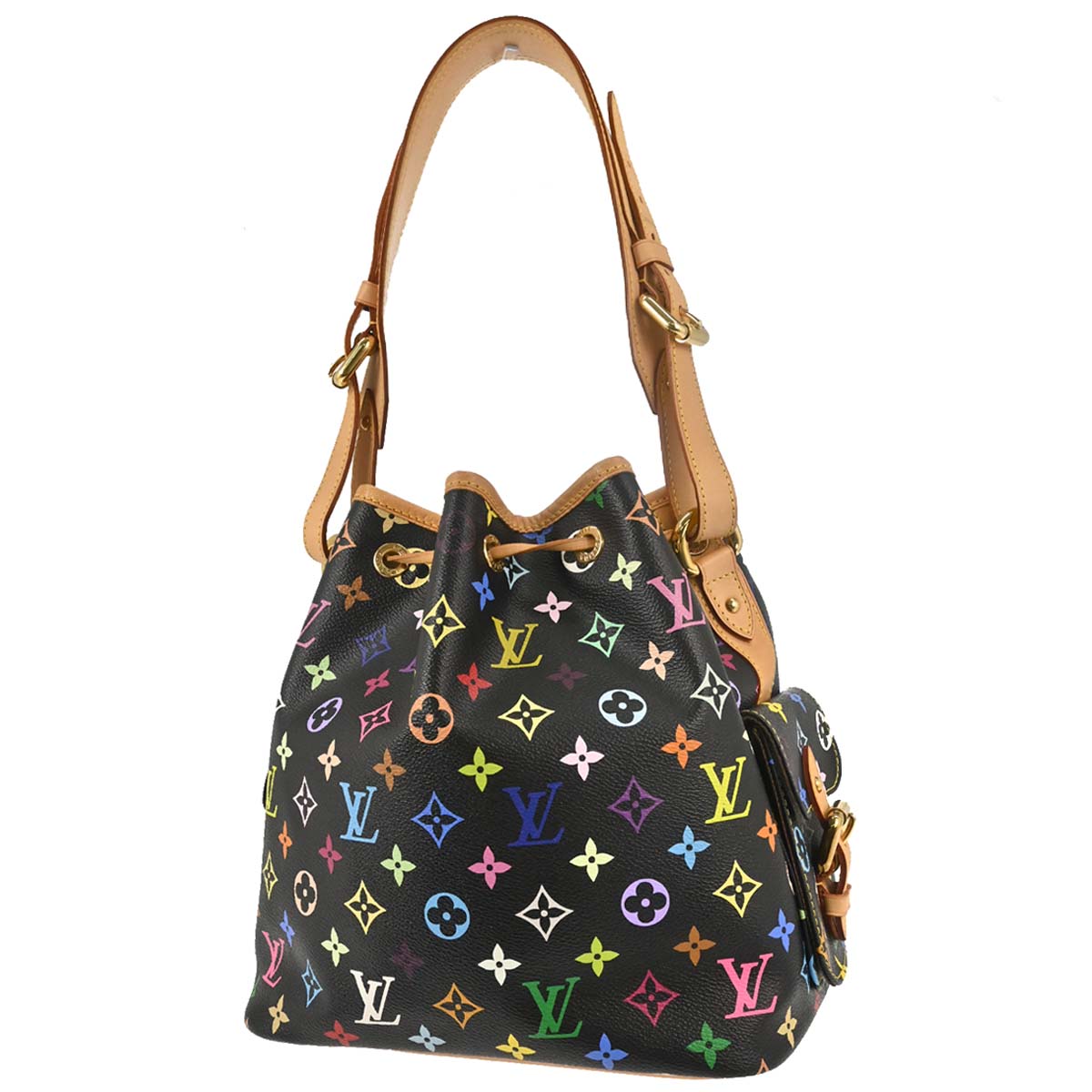 Louis Vuitton 2008 Black Monogram Multicolor Petite Noe Handbag M42230