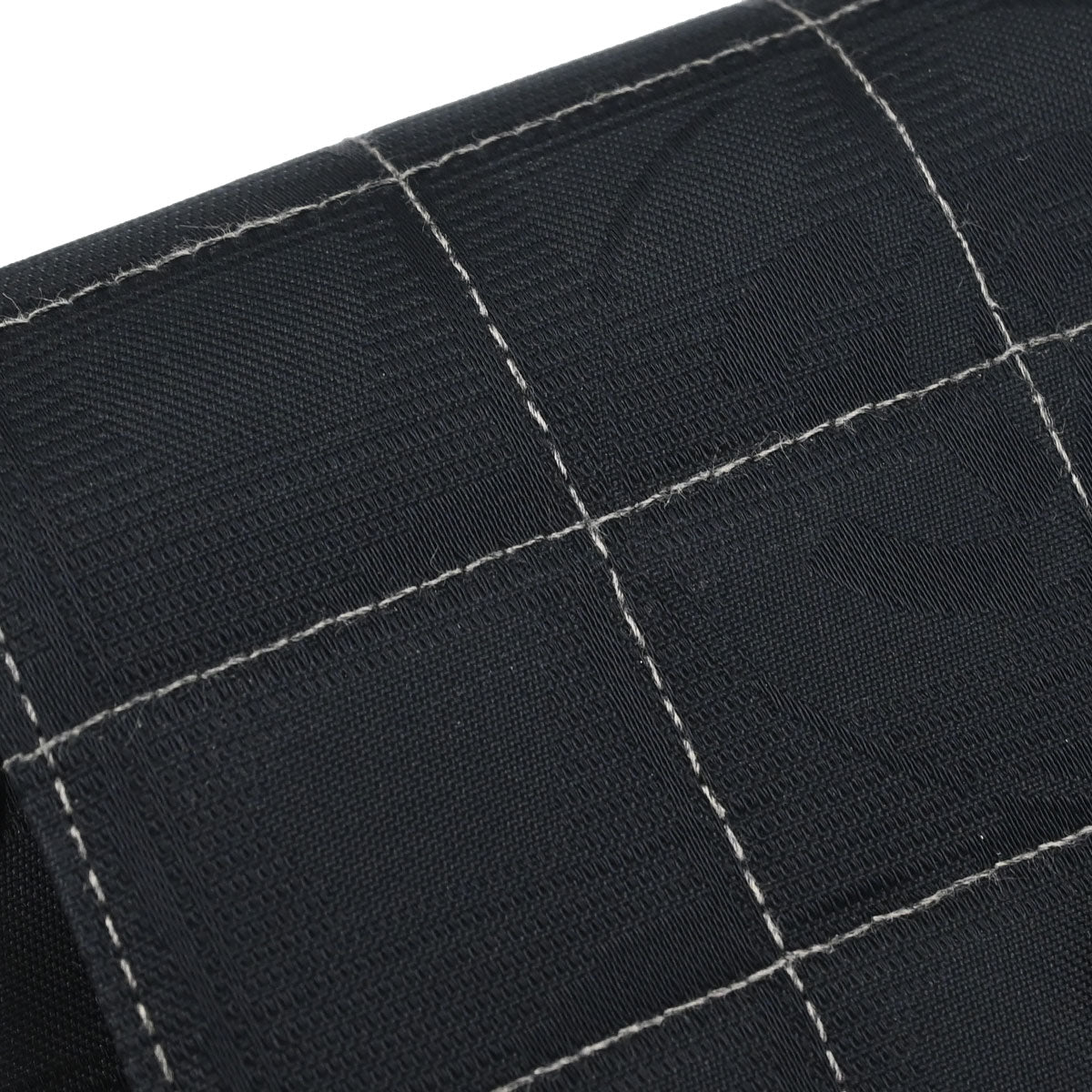 Chanel 2002-2003 Black Jacquard Nylon Travel Line Choco Bar Shoulder Bag