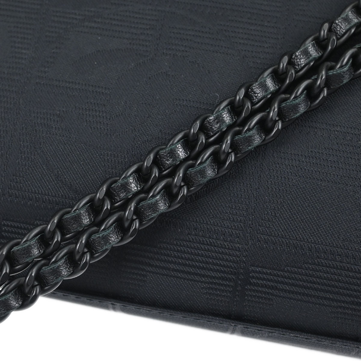 Chanel 2002-2003 Black Jacquard Nylon Travel Line Choco Bar Shoulder Bag