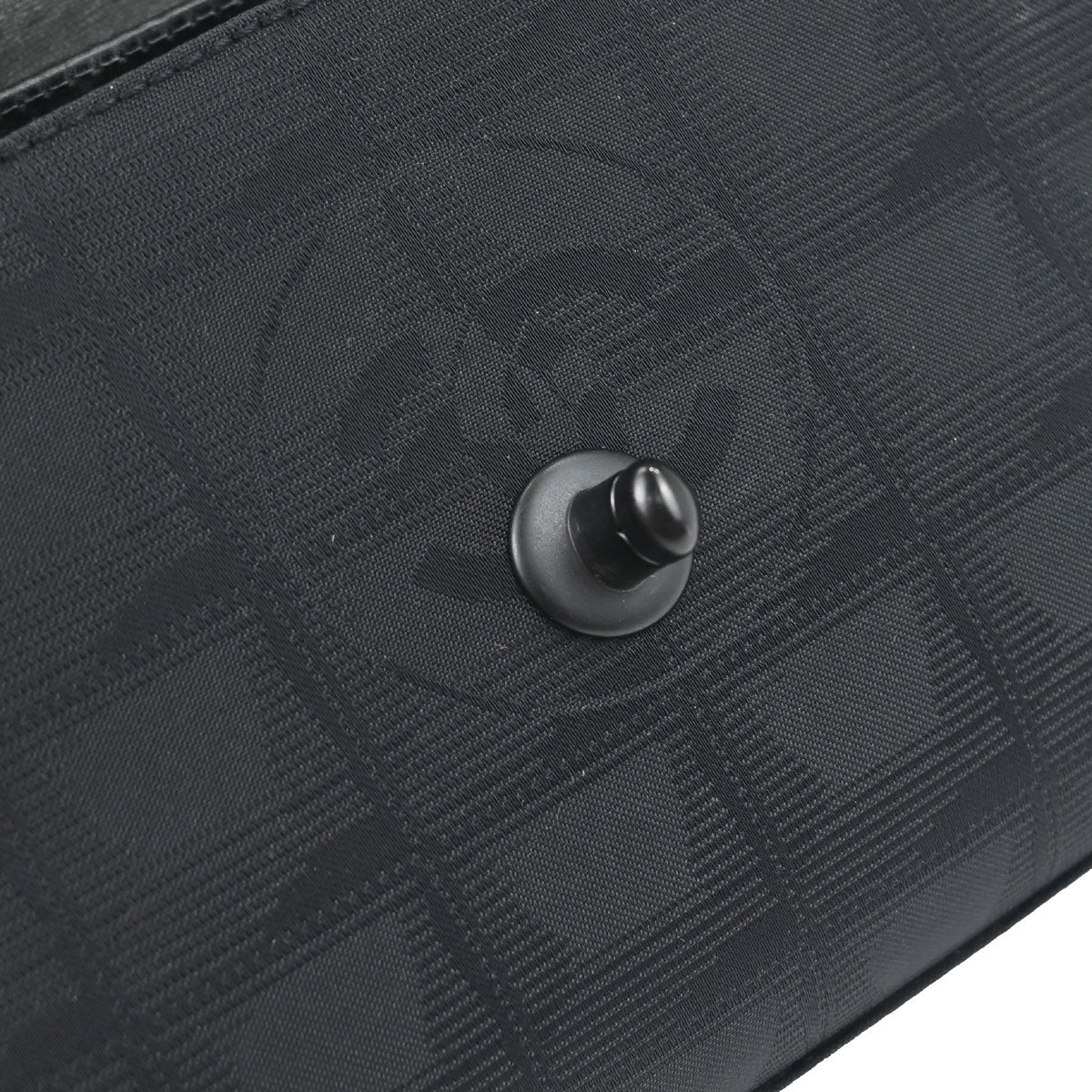 Chanel 2002-2003 Black Jacquard Nylon Travel Line Choco Bar Shoulder Bag