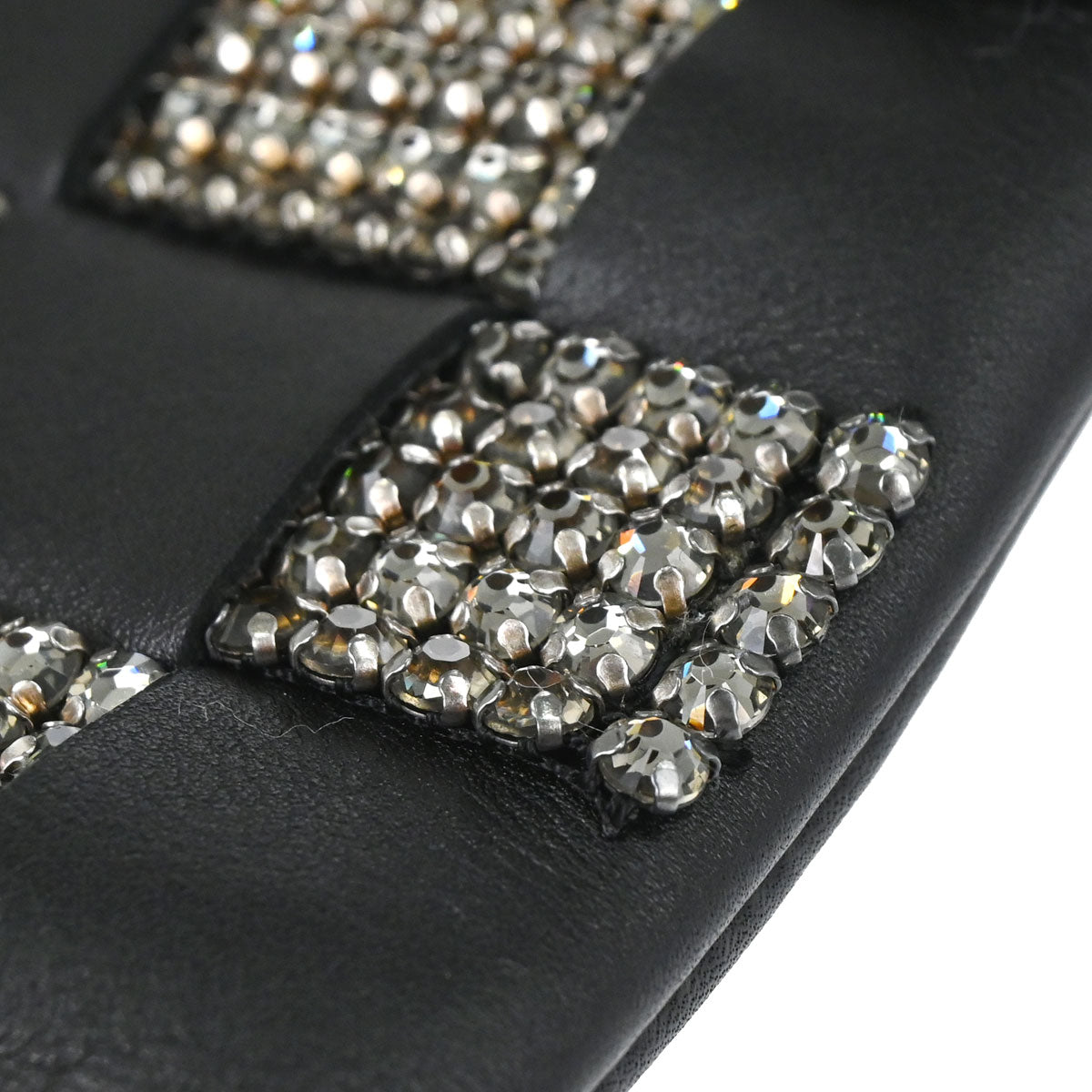 Chanel 2005-2006 Black Lambskin Woven Stass Clutch Bag