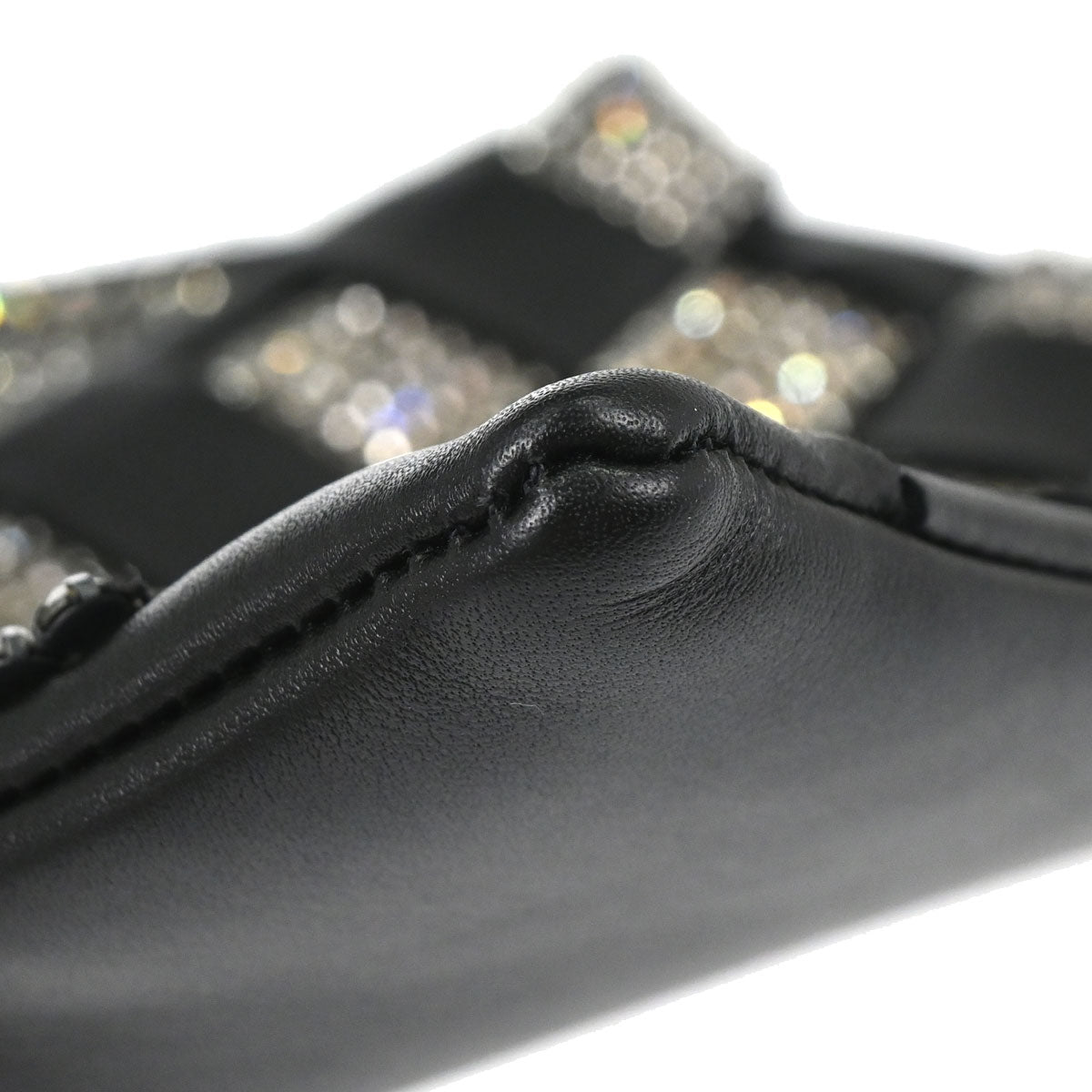 Chanel 2005-2006 Black Lambskin Woven Stass Clutch Bag