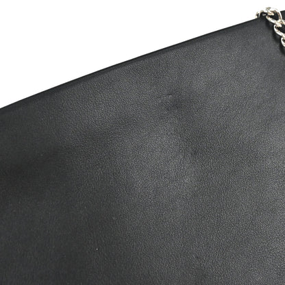 Chanel 2005-2006 Black Lambskin Woven Stass Clutch Bag
