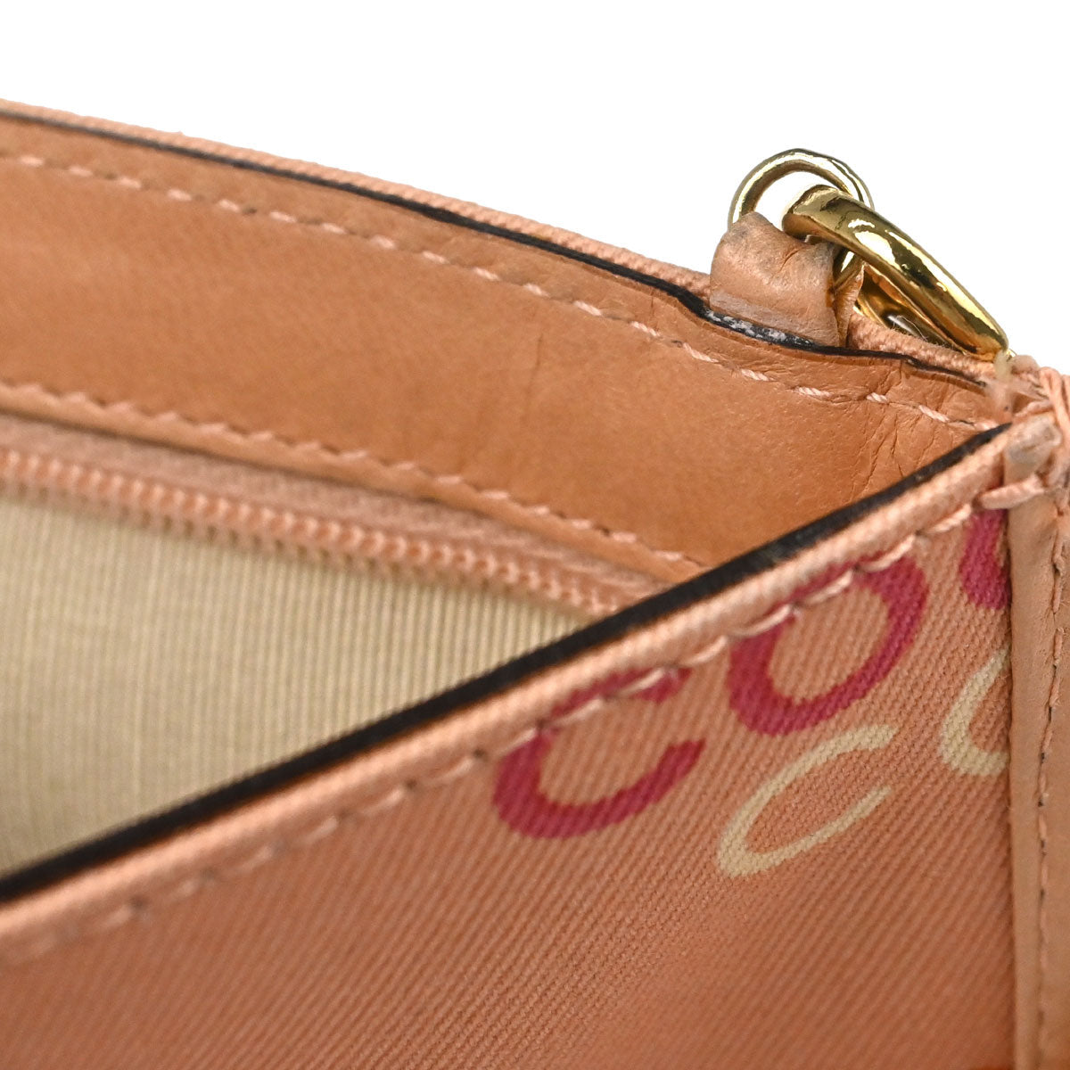 Chanel 2002-2003 Pink Canvas COCO Chain Handbag