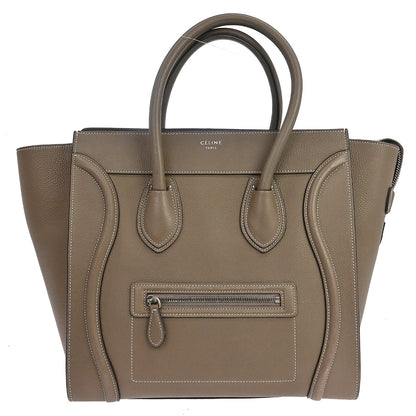 Celine Brown Mini Luggage Tote Handbag