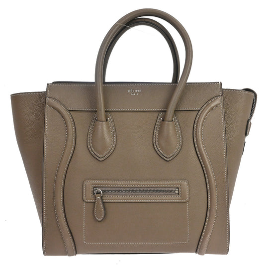 Celine Brown Mini Luggage Tote Handbag