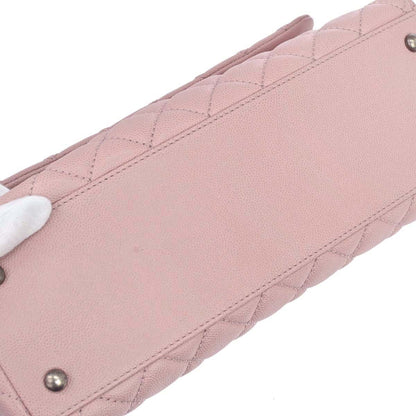 Chanel Light Pink Caviar Skin Coco Handle 2way Shoulder Handbag