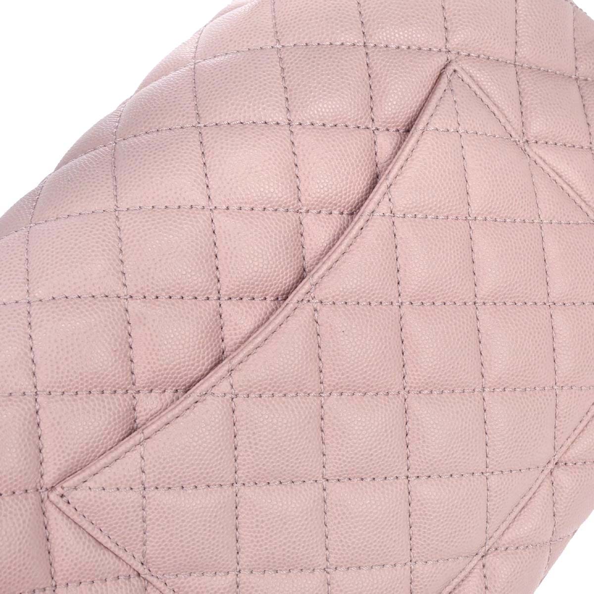 Chanel Light Pink Caviar Skin Coco Handle 2way Shoulder Handbag
