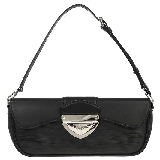 Louis Vuitton 2007 Black Epi Pochette Montaigne Handbag M59292