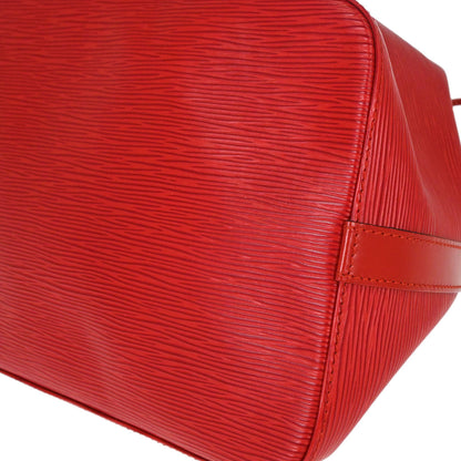 Louis Vuitton 1996 Red Epi Petite Noe Shoulder Bag M44107