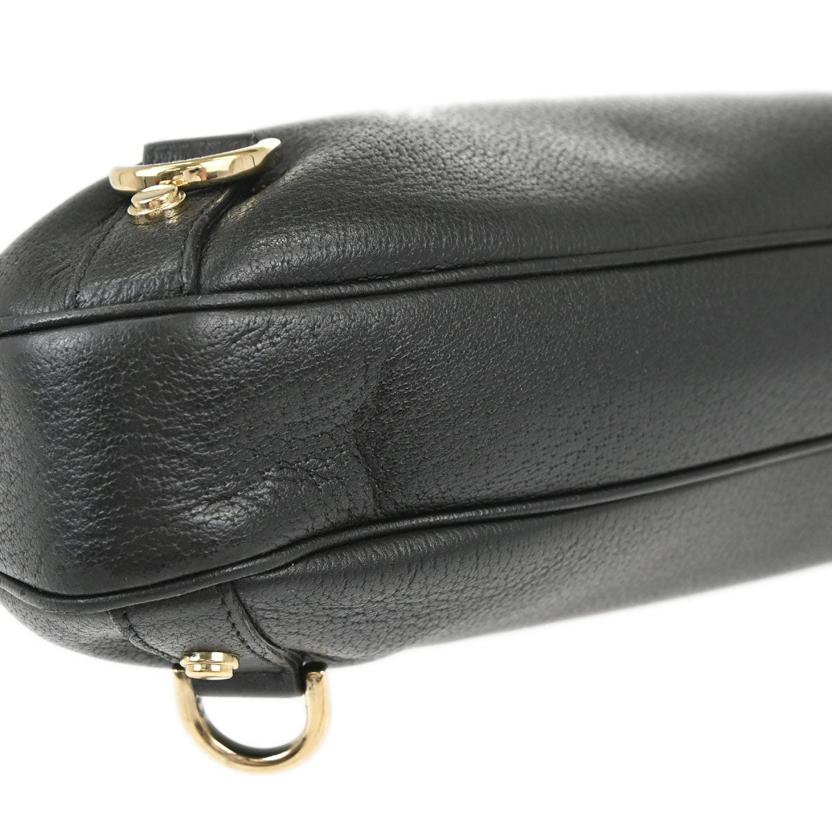 Gucci Black Leather Abbey D-ring Handbag