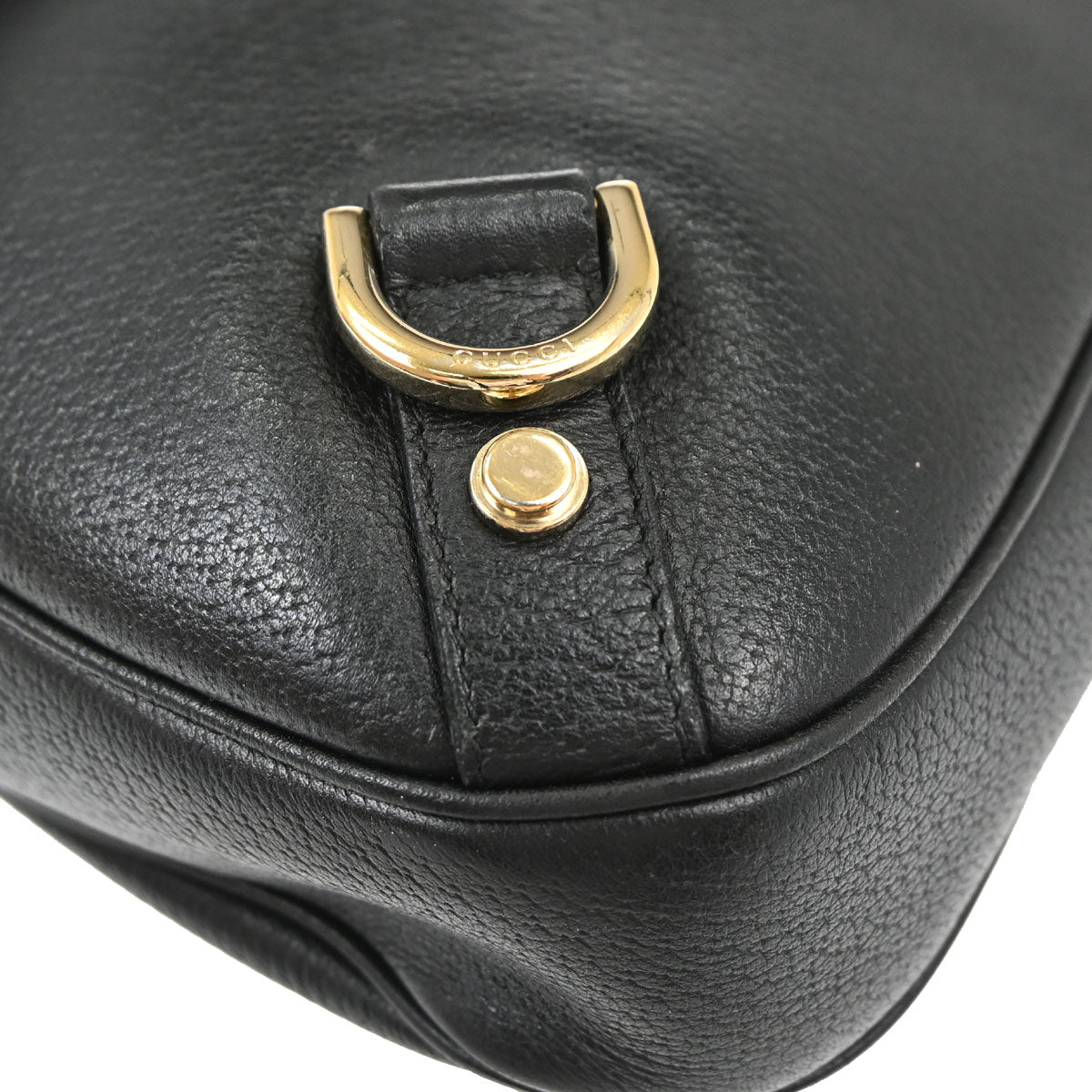 Gucci Black Leather Abbey D-ring Handbag