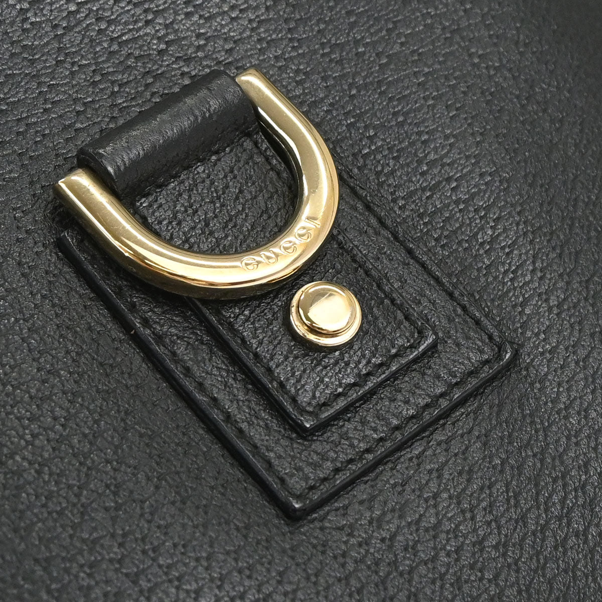 Gucci Black Leather Abbey D-ring Handbag