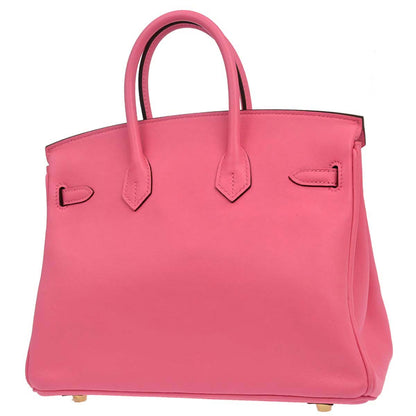 Hermes Rose Azalee Swift Birkin 25 Handbag