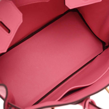Hermes Rose Azalee Swift Birkin 25 Handbag